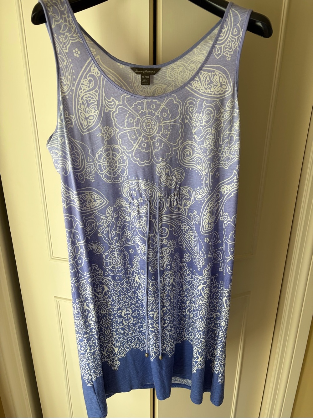 Tommy Bahama Blue White Border Print Dress